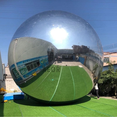 Balones de publicidad inflables para fiestas Balón de espejo inflables redondos Plata