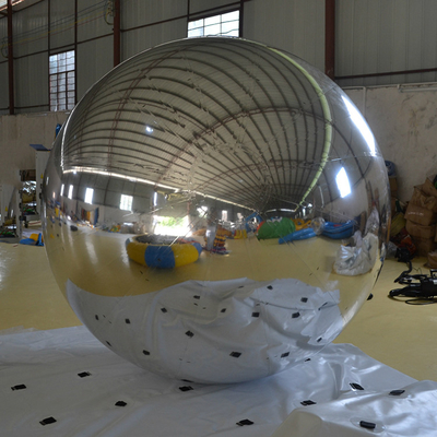 Balones de publicidad inflables para fiestas Balón de espejo inflables redondos Plata