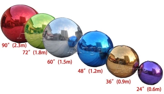 Diámetro 40cm Esferas de espejo inflables PVC Moderno Simple para la boda