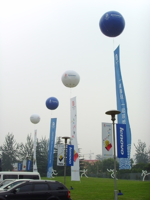 Balones inflables planetarios impermeables con palos para decoraciones de eventos de fiesta