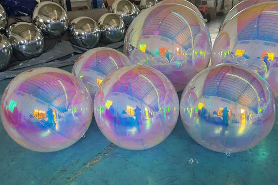 Festival gigante inflables bolas de espejo PVC comercial decorativo
