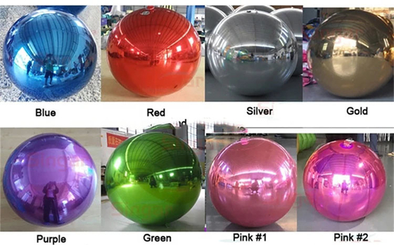 Festival gigante inflables bolas de espejo PVC comercial decorativo
