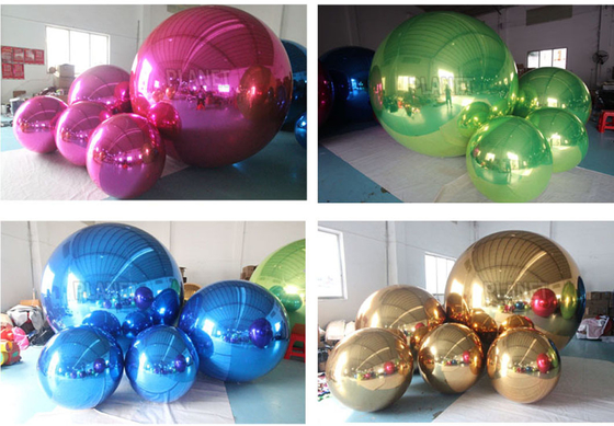 Festival gigante inflables bolas de espejo PVC comercial decorativo