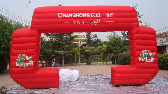 Gran Calidad Deportes al aire libre línea de inicio Impreso Oxford Publicidad Arco inflable