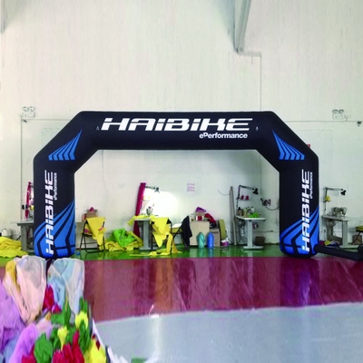 Arco de la línea de llegada de entrada inflable exterior personalizado para publicidad