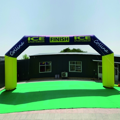 Nuevo diseño de publicidad exterior redonda, arco inflable con impresión de logotipo verlcro para promoción de marca de eventos deportivos