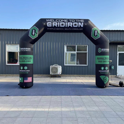 Arco de entrada inflable al aire libre para eventos publicitarios con led