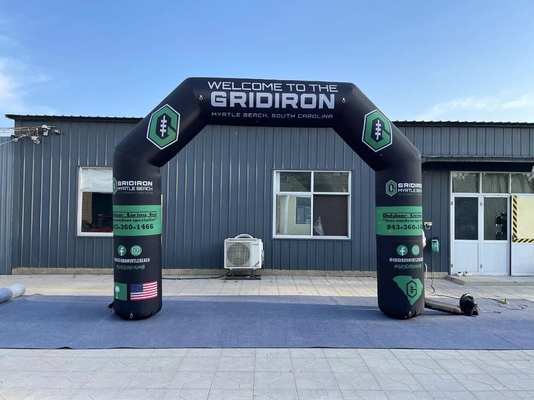 Arco de entrada inflable al aire libre para eventos publicitarios con led
