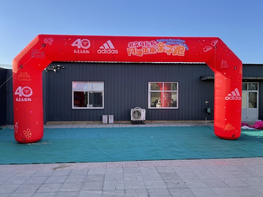 Arco de entrada inflable al aire libre para eventos publicitarios con led
