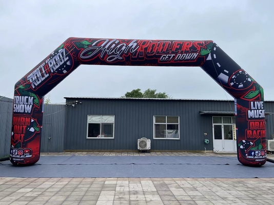 Arco de entrada inflable al aire libre para eventos publicitarios con led