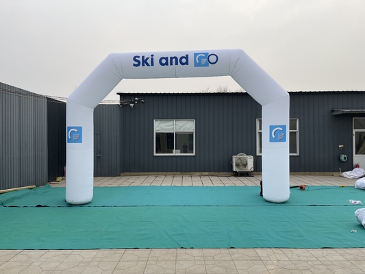 Puerta de la carrera de exhibición Deporte Arco de aire reciclado Arco de logotipo impreso personalizado para eventos publicidad promocional inflable