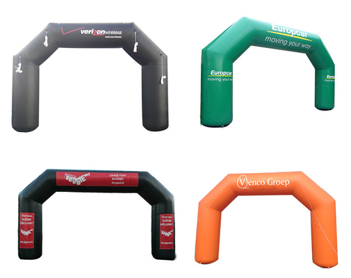 Impresión digital completa 8X4M arco inflable personalizado para eventos deportivos