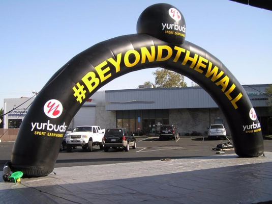 Impresión digital completa 8X4M arco inflable personalizado para eventos deportivos