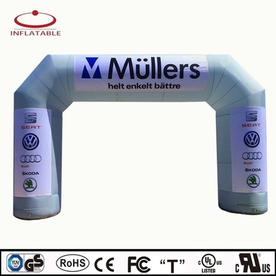 Venta caliente de Maratón Arco inflable Impresión UV Logotipo Impreso de Oxford Arcos inflables gigantes a medida