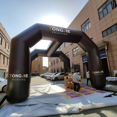 Arco de entrada al aire libre Carrera inflable Linea de llegada Arco inflable para evento publicitario