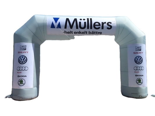 Advertencia de alta calidad de vestuario barata Arco inflable de carrera Arco inflable de salida línea de llegada Arco para eventos deportivos