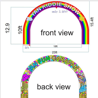 Tianyili fábrica precio mayorista material de PVC aprobado CE soplador tamaño de logotipo personalizado arco inflable