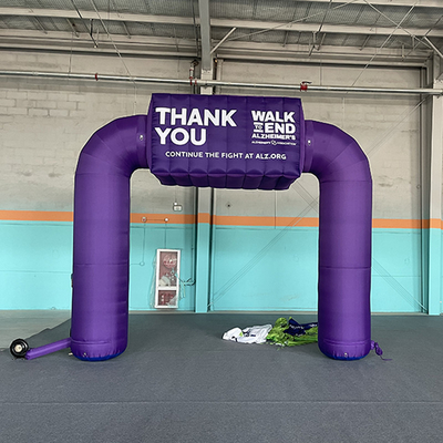 Blower aprobado por el CE personalizar el tamaño del logotipo arco de línea de acabado cuadrado inflable