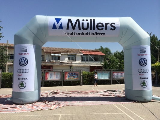 Nuevo diseño de publicidad exterior redonda, arco inflable con impresión de logotipo verlcro para promoción de marca de eventos deportivos