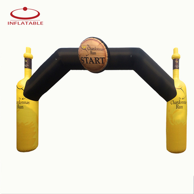 Nuevo diseño de publicidad exterior redonda, arco inflable con impresión de logotipo verlcro para promoción de marca de eventos deportivos