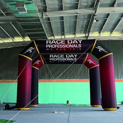 personalizar logotipo fábrica de venta caliente venta al por mayor línea de inicio línea de llegada arco robot inflable arco inflable