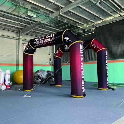 personalizar logotipo fábrica de venta caliente venta al por mayor línea de inicio línea de llegada arco robot inflable arco inflable