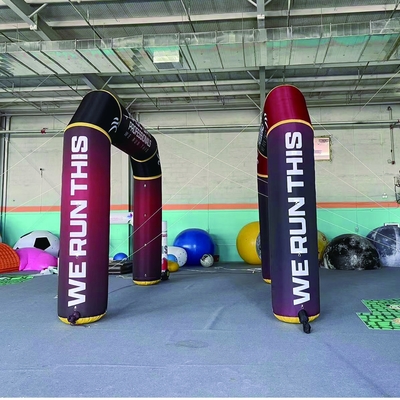 personalizar logotipo fábrica de venta caliente venta al por mayor línea de inicio línea de llegada arco robot inflable arco inflable