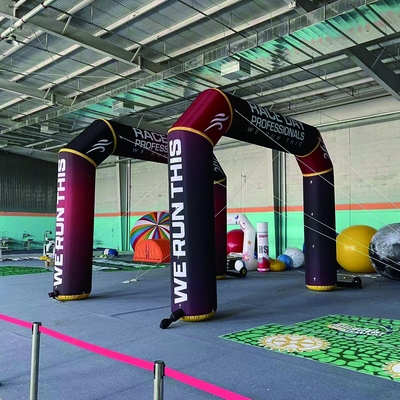personalizar logotipo fábrica de venta caliente venta al por mayor línea de inicio línea de llegada arco robot inflable arco inflable
