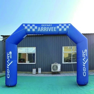 Tejido de Oxford Entrada gigante Arco inflable Eventos publicitarios con luz LED
