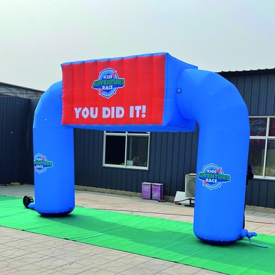 Tejido de Oxford Entrada gigante Arco inflable Eventos publicitarios con luz LED