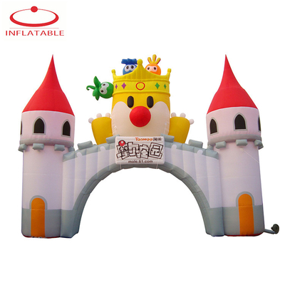 Cartoon Arco de acabado inflable publicidad personalizada para eventos deportivos