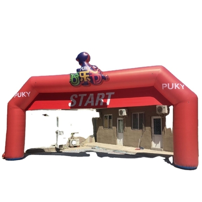 Cartoon Arco de acabado inflable publicidad personalizada para eventos deportivos