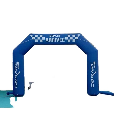 Puerta de entrada con arco de acabado inflable Certificado CE con luz LED