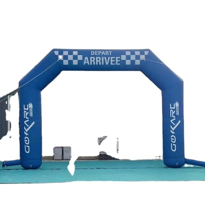 Puerta de entrada con arco de acabado inflable Certificado CE con luz LED