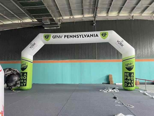 Arco de acabado inflable clásico Impresión personalizada de línea de acabado Arco de inflación