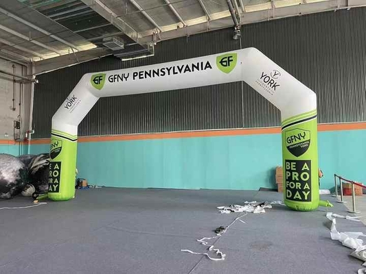 Arco de acabado inflable clásico Impresión personalizada de línea de acabado Arco de inflación