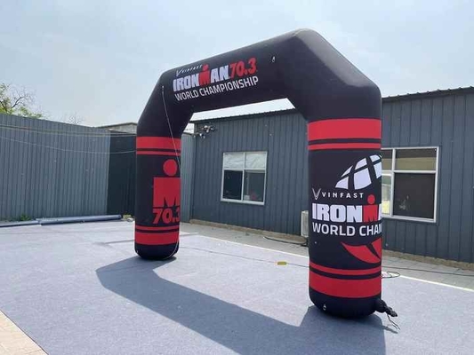 Arco de acabado inflable clásico Impresión personalizada de línea de acabado Arco de inflación