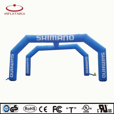 Arco de carrera inflable personalizado de maratón Arco iris de la entrada del evento Arcos del laberinto