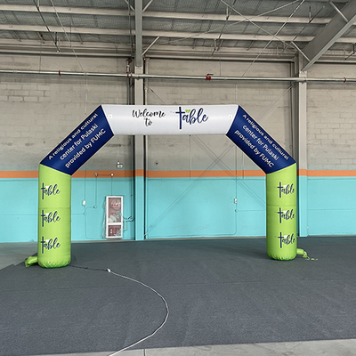 Linea de meta inflable personalizada para competición y entretenimiento