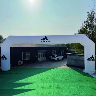 Arco de línea de acabado inflable exterior de 3 m personalizar logotipo con bomba de aire