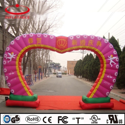 Arco de línea de acabado inflable exterior de 3 m personalizar logotipo con bomba de aire