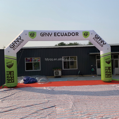 Arco de línea de acabado inflable exterior de 3 m personalizar logotipo con bomba de aire