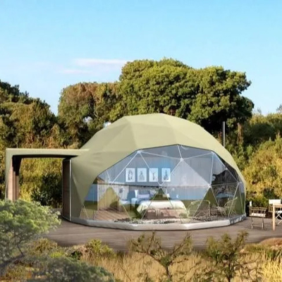 lujo exterior blanco impermeable camping hotel safari tienda de campaña cúpula para resort