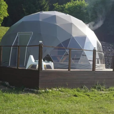 lujo exterior blanco impermeable camping hotel safari tienda de campaña cúpula para resort