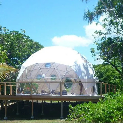 lujo exterior blanco impermeable camping hotel safari tienda de campaña cúpula para resort