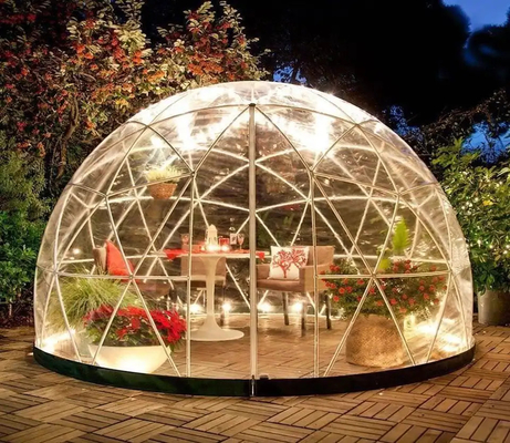 La lona de PVC transparente resistente a la intemperie cubierta jardín iglú invernadero tienda de 360 cúpula