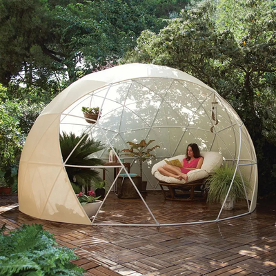 La lona de PVC transparente resistente a la intemperie cubierta jardín iglú invernadero tienda de 360 cúpula