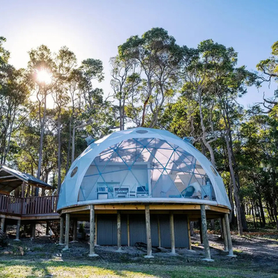 Nuevo diseño al aire libre de lujo de acampada PVC sala de estar glamping cúpula resort tienda de campaña hotel