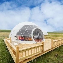 un solo calentado de lujo camping clara cúpula iglú eventos de fiesta tienda de campaña fabricante