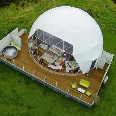 gran lujo al aire libre impermeable glamping 6m geodésico domo tienda hotel